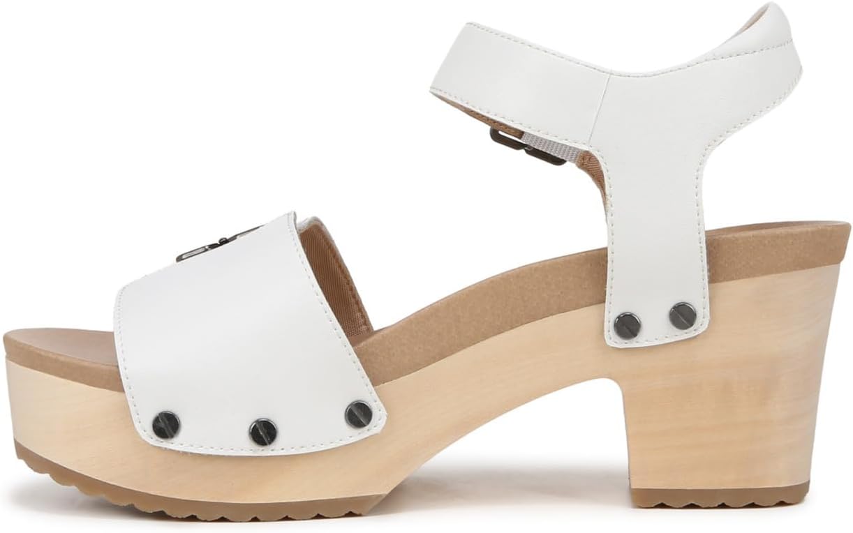 Туфли Dr. Scholl's Original Love Block Heel Sandal, White Leather — фото 4