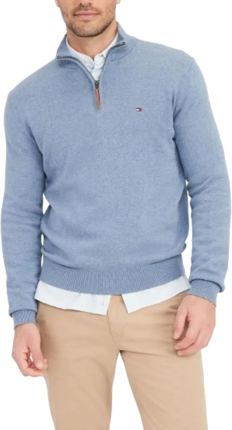 Свитшот Tommy Hilfiger Bill 1/4 Zip, синий