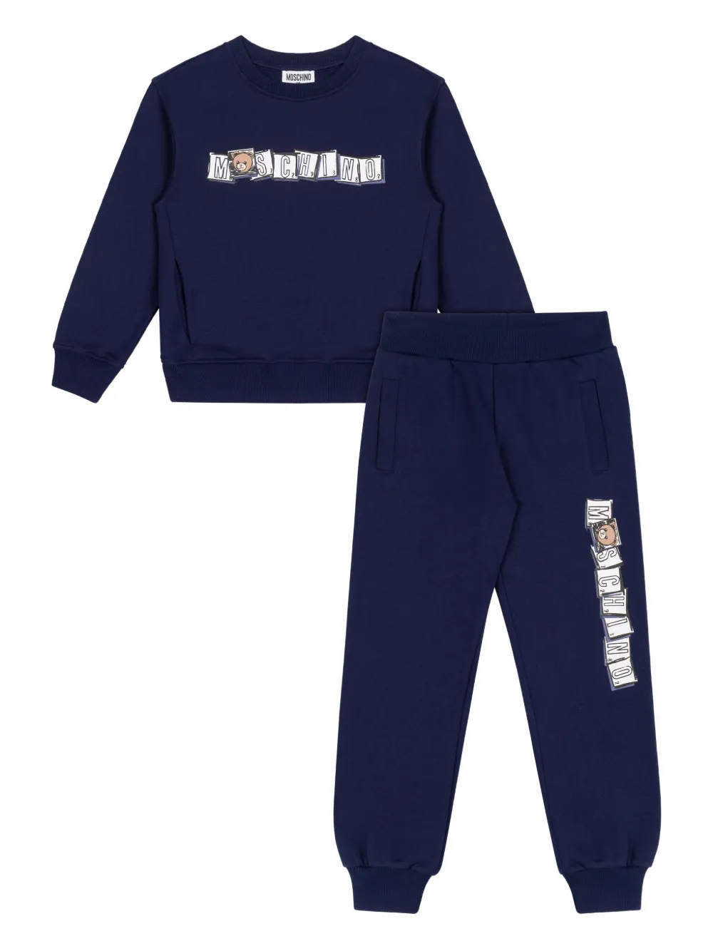 

Спортивный костюм с графичным принтом Moschino Kids, синий