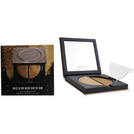 Хайлайтер Halo Glow Duo, золотистая бронза, 0,17 унции, 5 г, Smashbox — фото 2