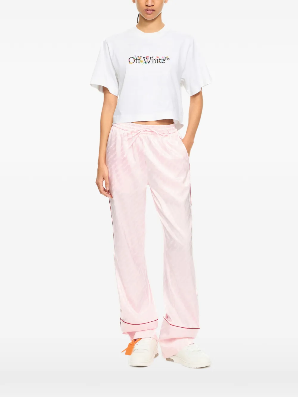 

Кроп-топ Bookish Glowing Flower Off-White, белый