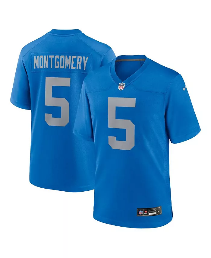 

Мужская альтернативная игровая футболка David Montgomery Detroit Lions в синем цвете Nike