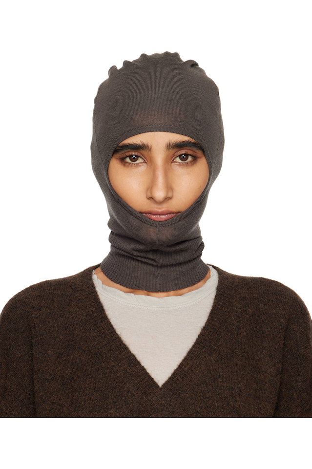

Rick Owens Серая балаклава в форме черепа конкордианс