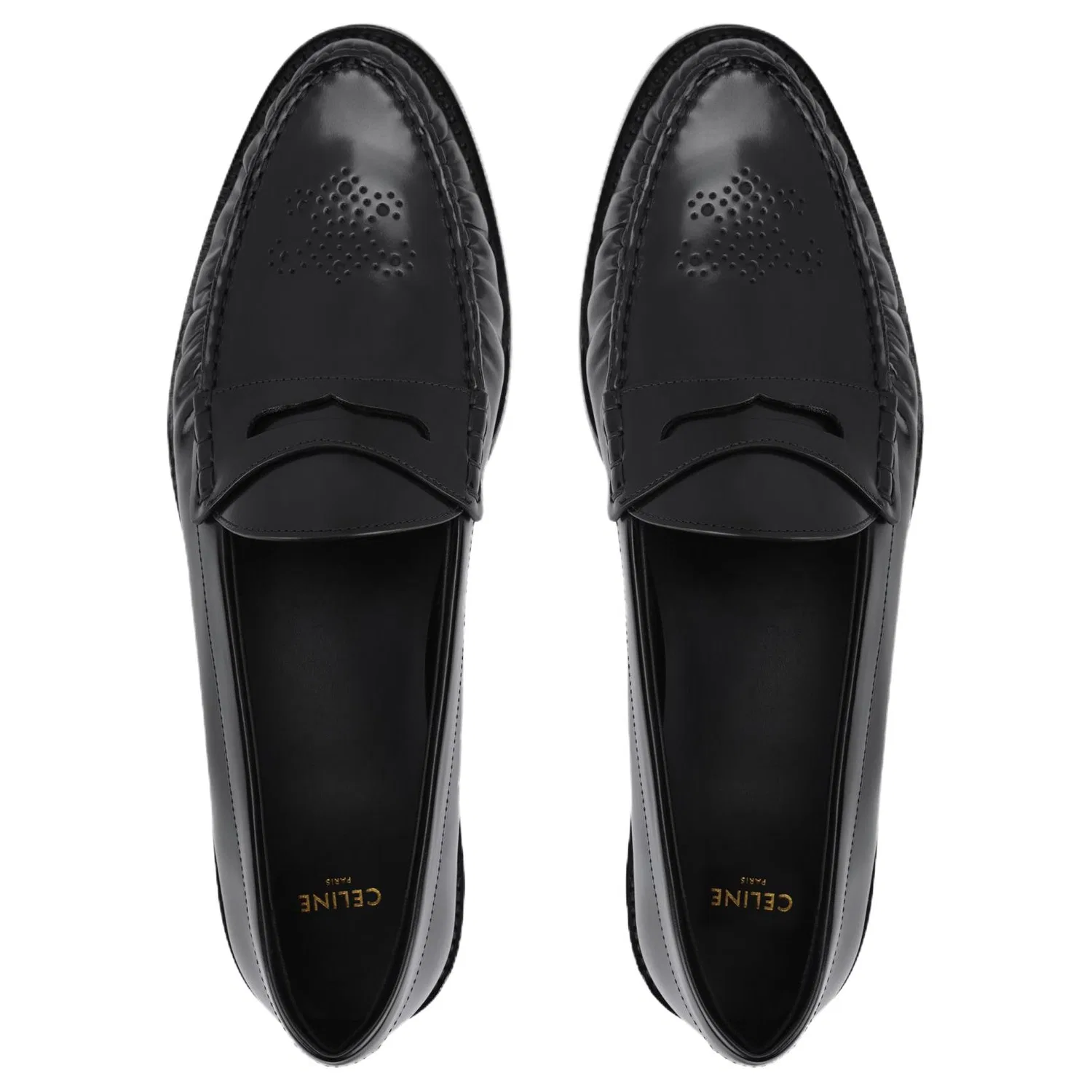 Лоферы из кожи CELINE Black — фото 4