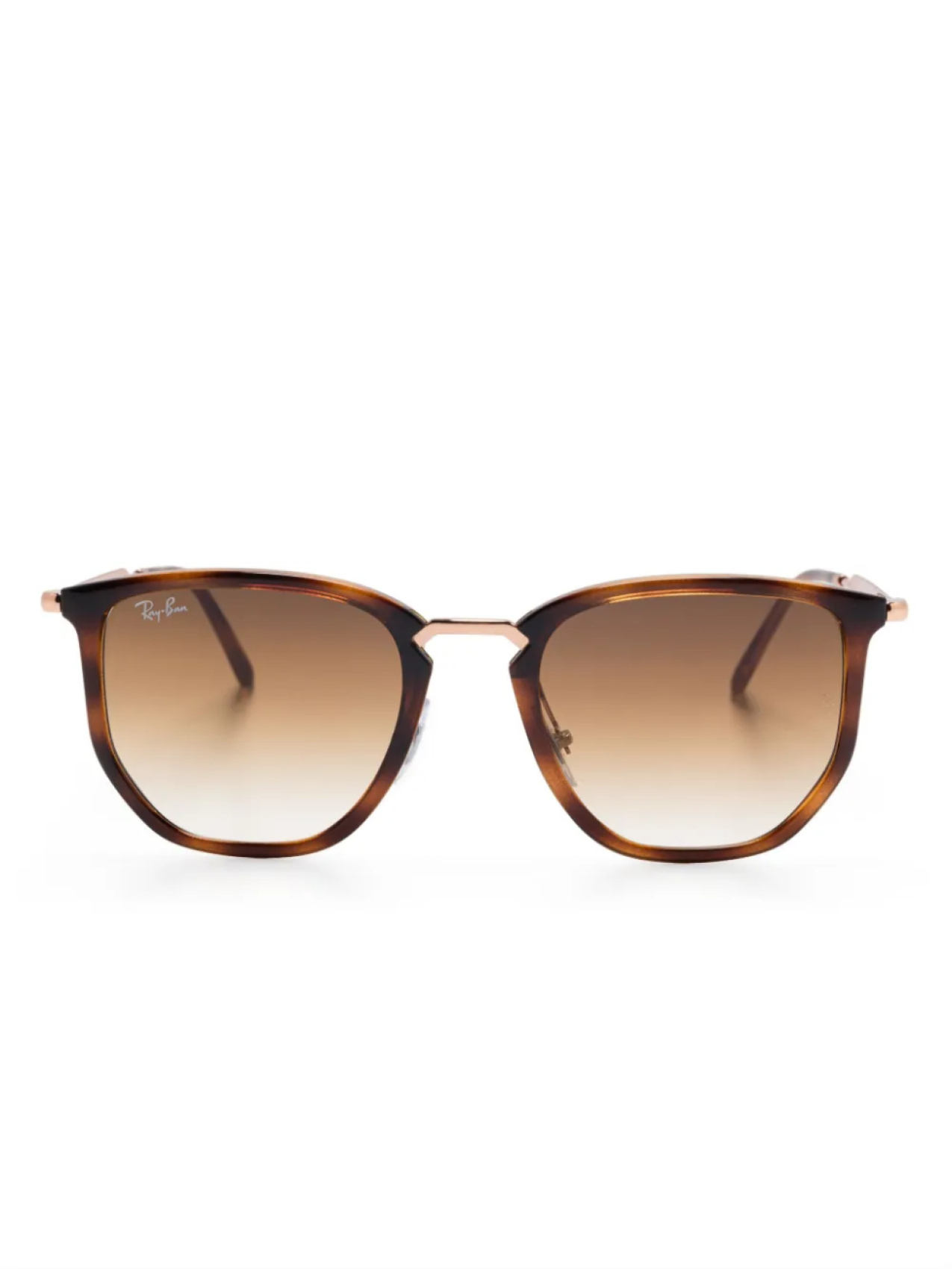 

Ray-Ban солнцезащитные очки в геометричной оправе, коричневый