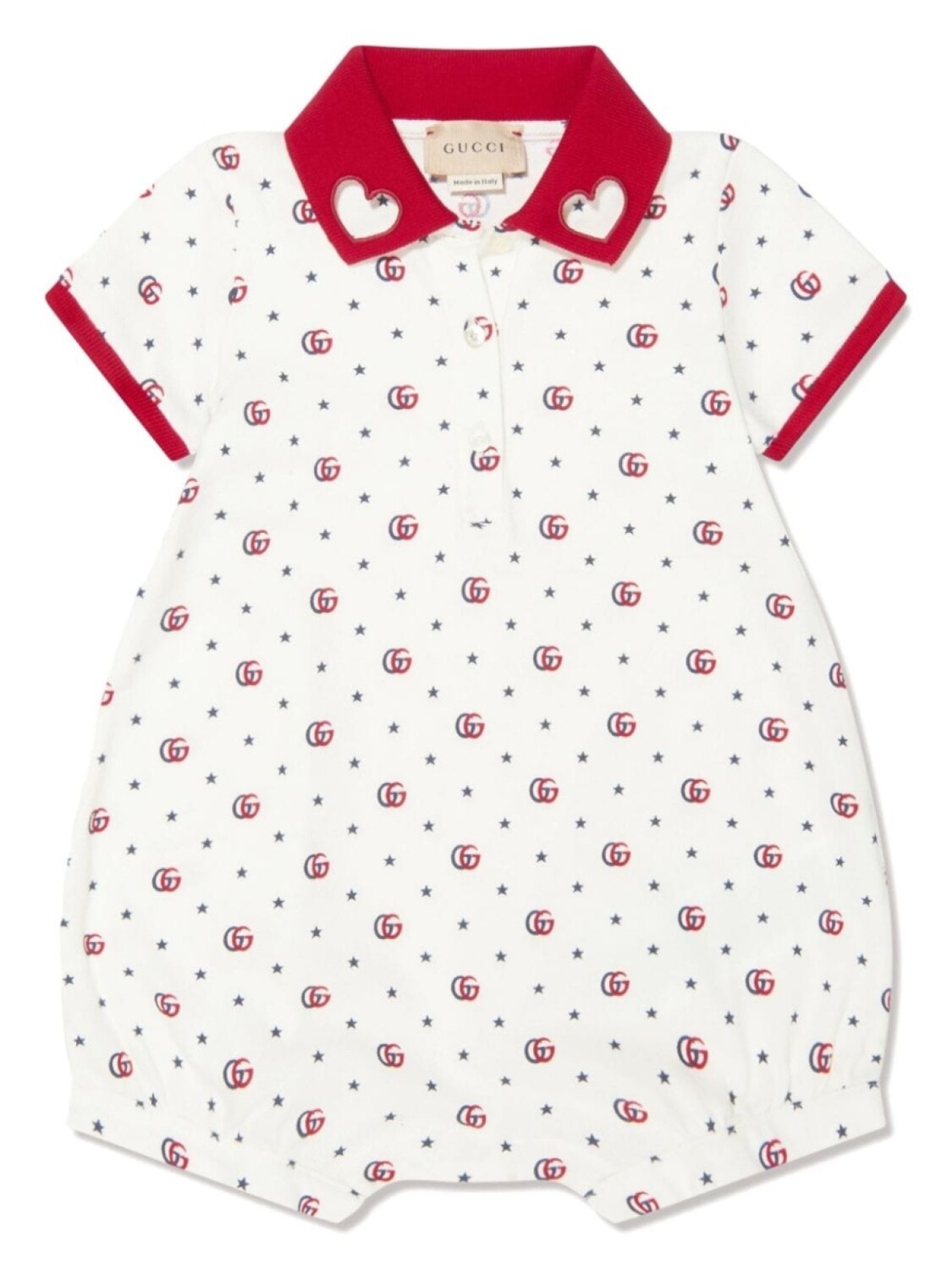 

Gucci Kids ромпер с логотипом Double G, белый