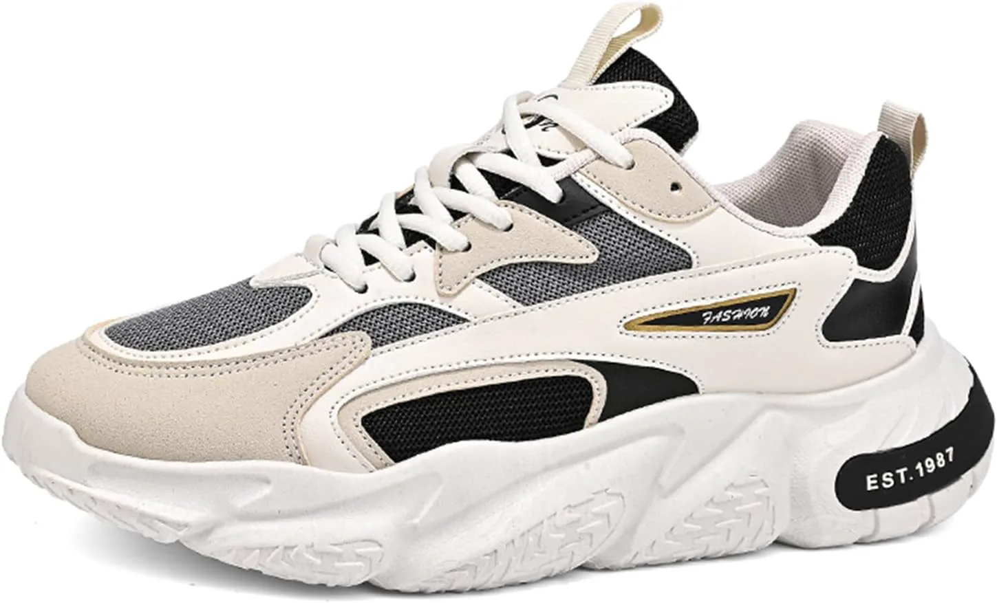 

Мужские беговые кроссовки GSIGUL для тренировок, спортивная обувь для ходьбы с амортизацией, мужские кроссовки для тенниса и повседневной носки, бежевый