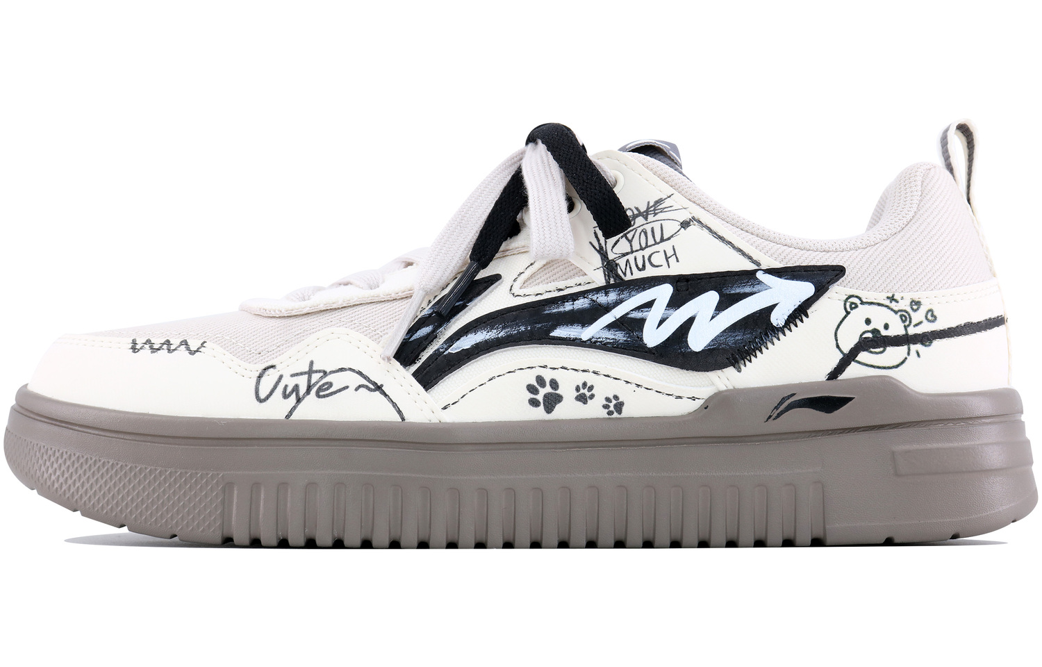 

Li-Ning Кроссовки Li Ning Cyan Cloud Little Street Style, синтетическая кожа, текстиль, износостойкие, дышащие, нескользящие, низкие