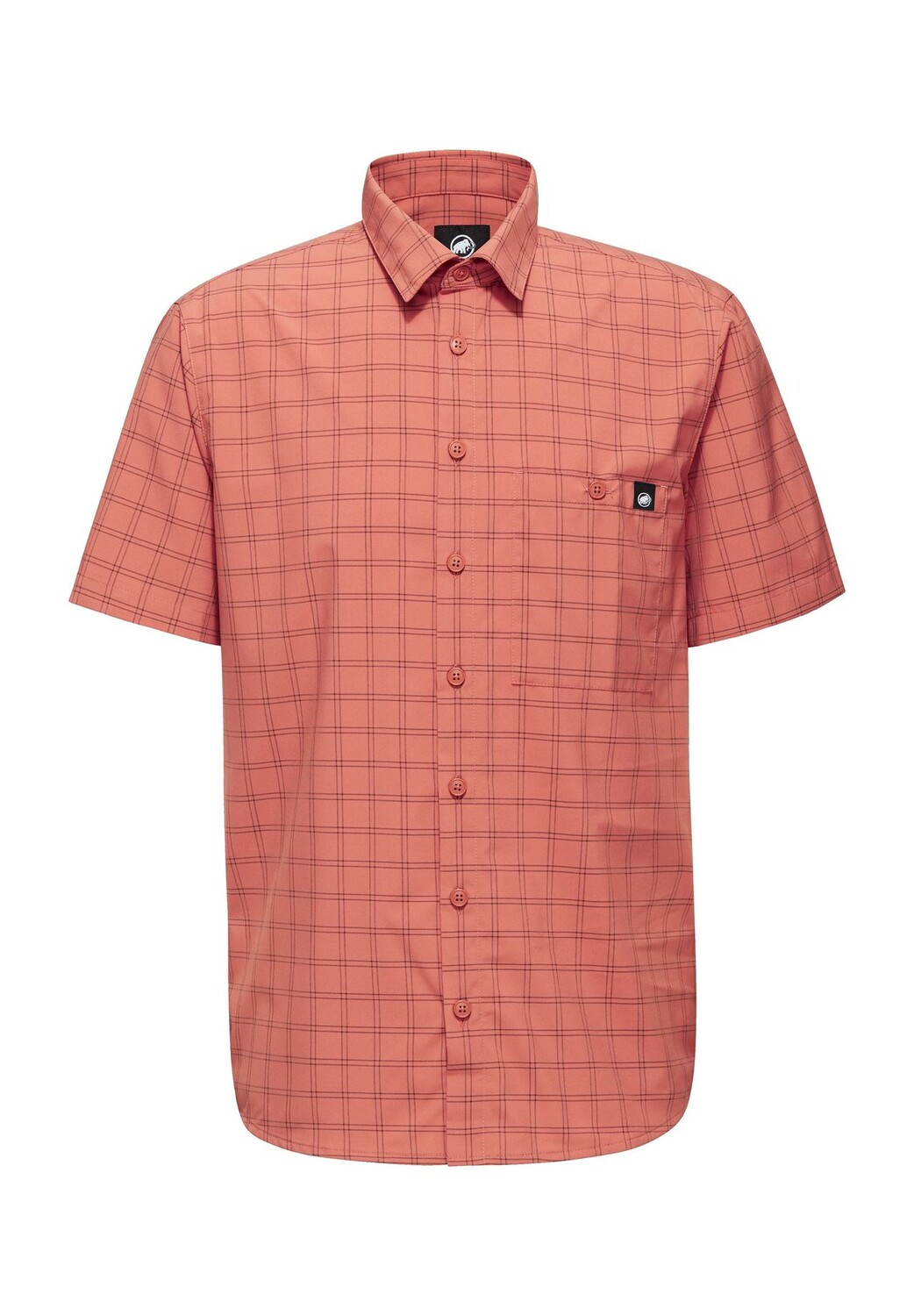 

Рубашка повседневная Lenni, стандартного кроя, короткие рукава, воротник Кент, мужская MAMMUT, цвет Brick Black