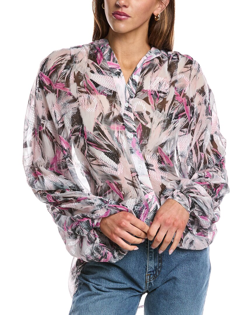 

Айро Полхи топ из смесового шелка IRO, серый