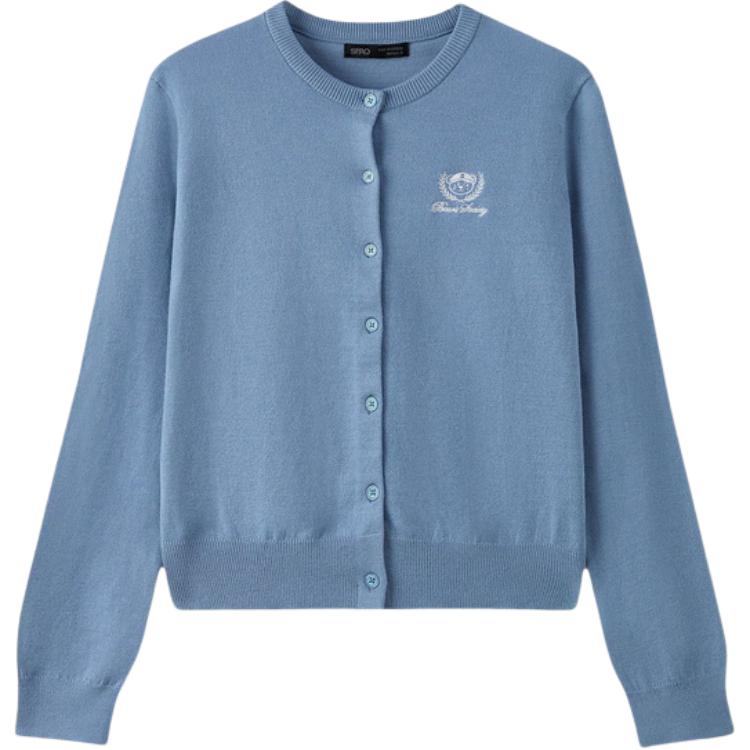 

Кардиган женский с круглым вырезом SPAO, темно-синий