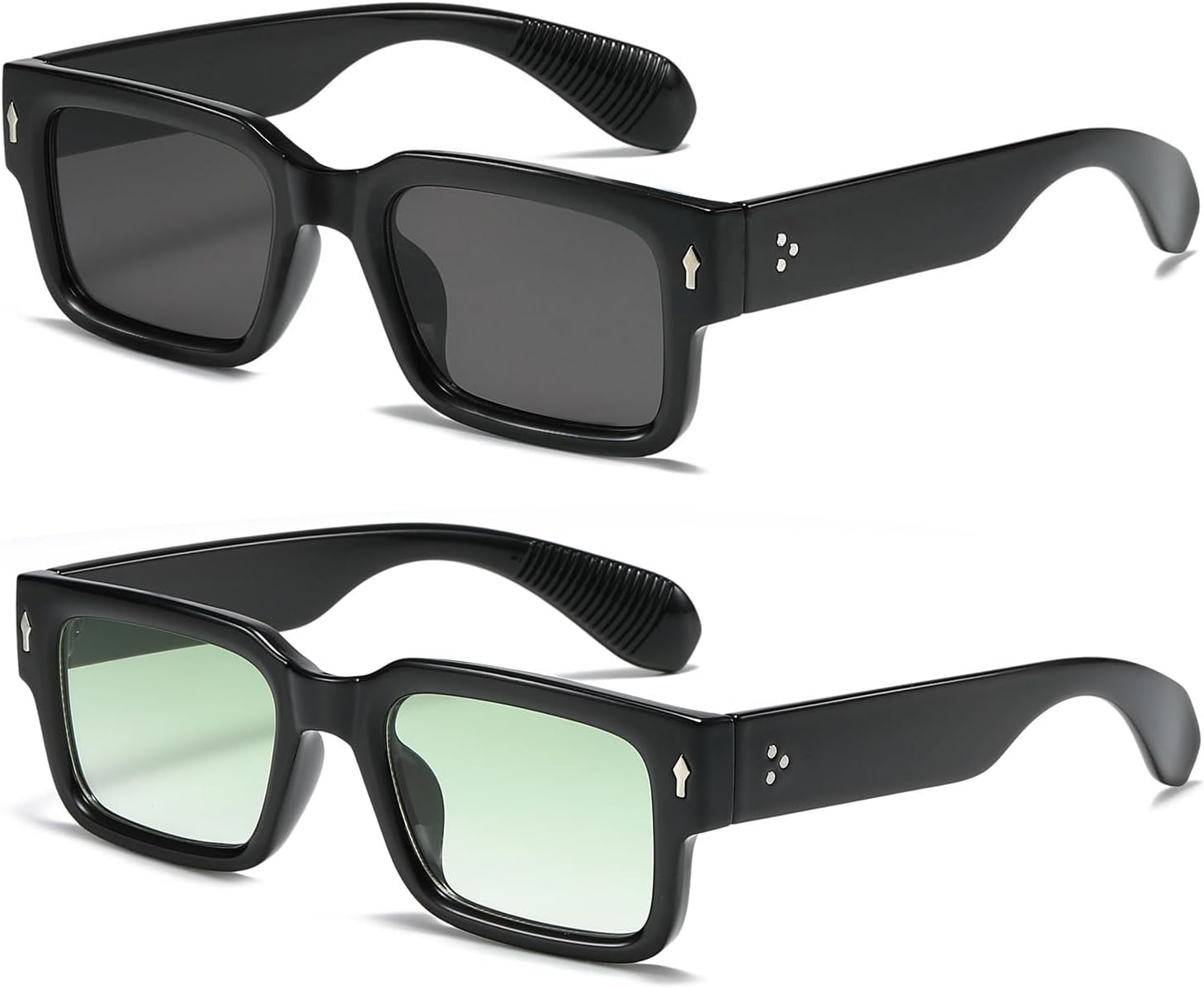 

Классические квадратные солнцезащитные очки для женщин и мужчин. Модные солнцезащитные очки в толстой прямоугольной оправе, массивные черные очки SUNBSR, Z2(grey+gradient Green)