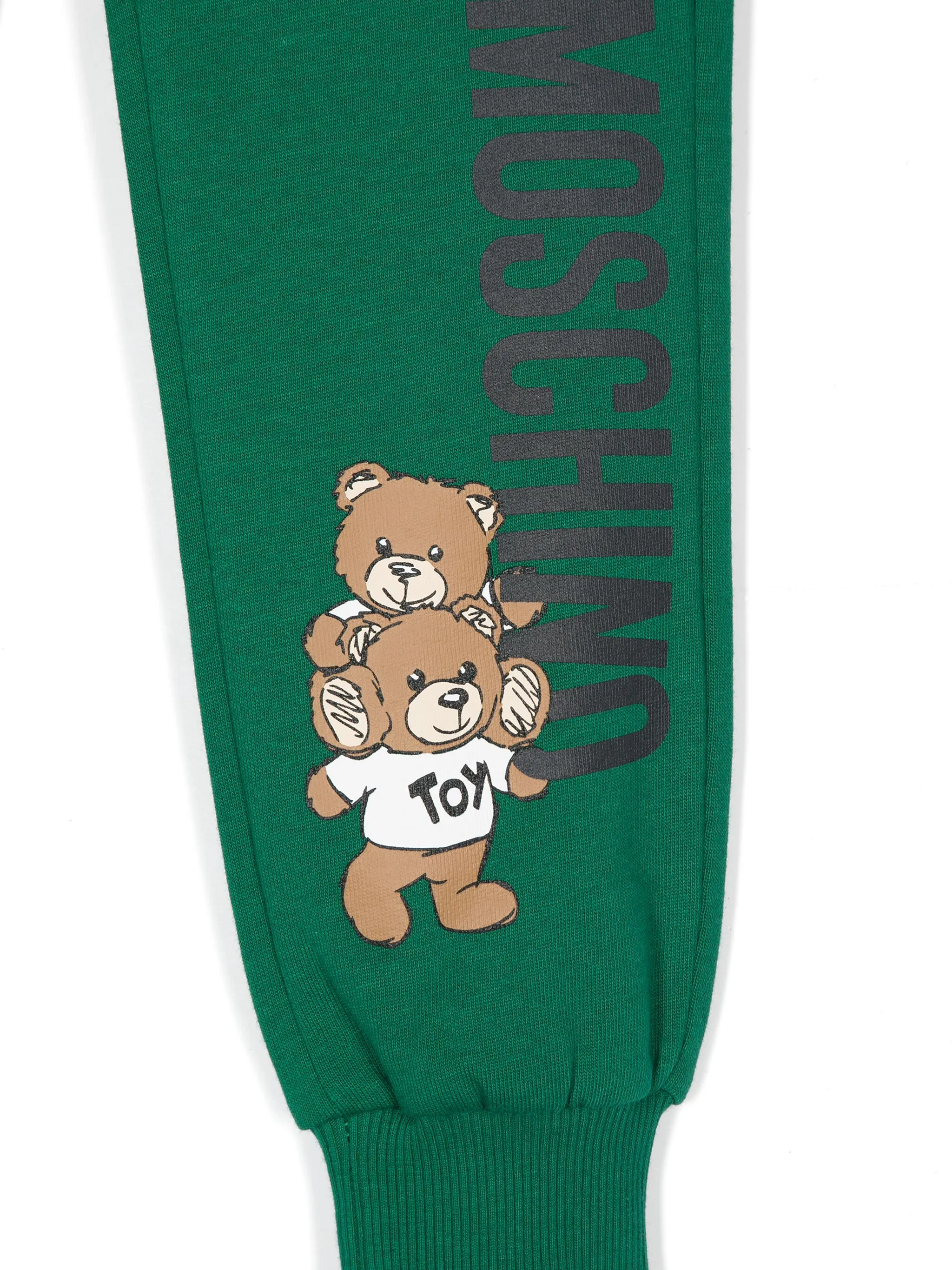 Спортивные брюки с принтом Teddy Bear Moschino Kids, зеленый — фото 2