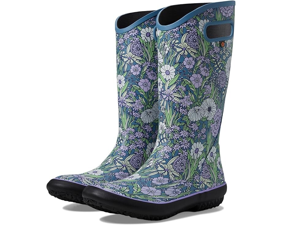 

Ботинки Bogs Rainboot - Vintage Floral, синий