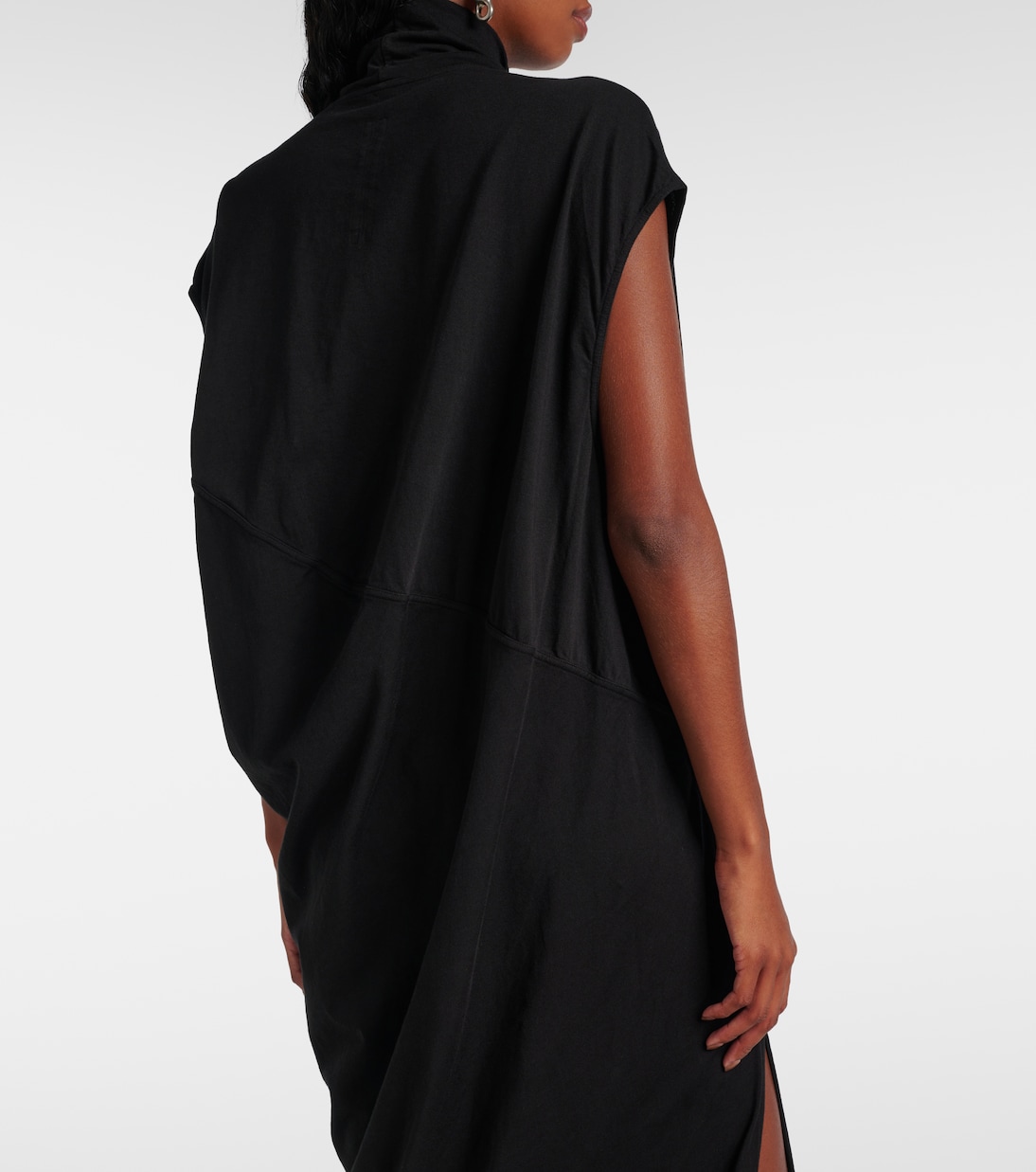 

Длинное платье из хлопка DRKSHDW Edfu Rick Owens, черный