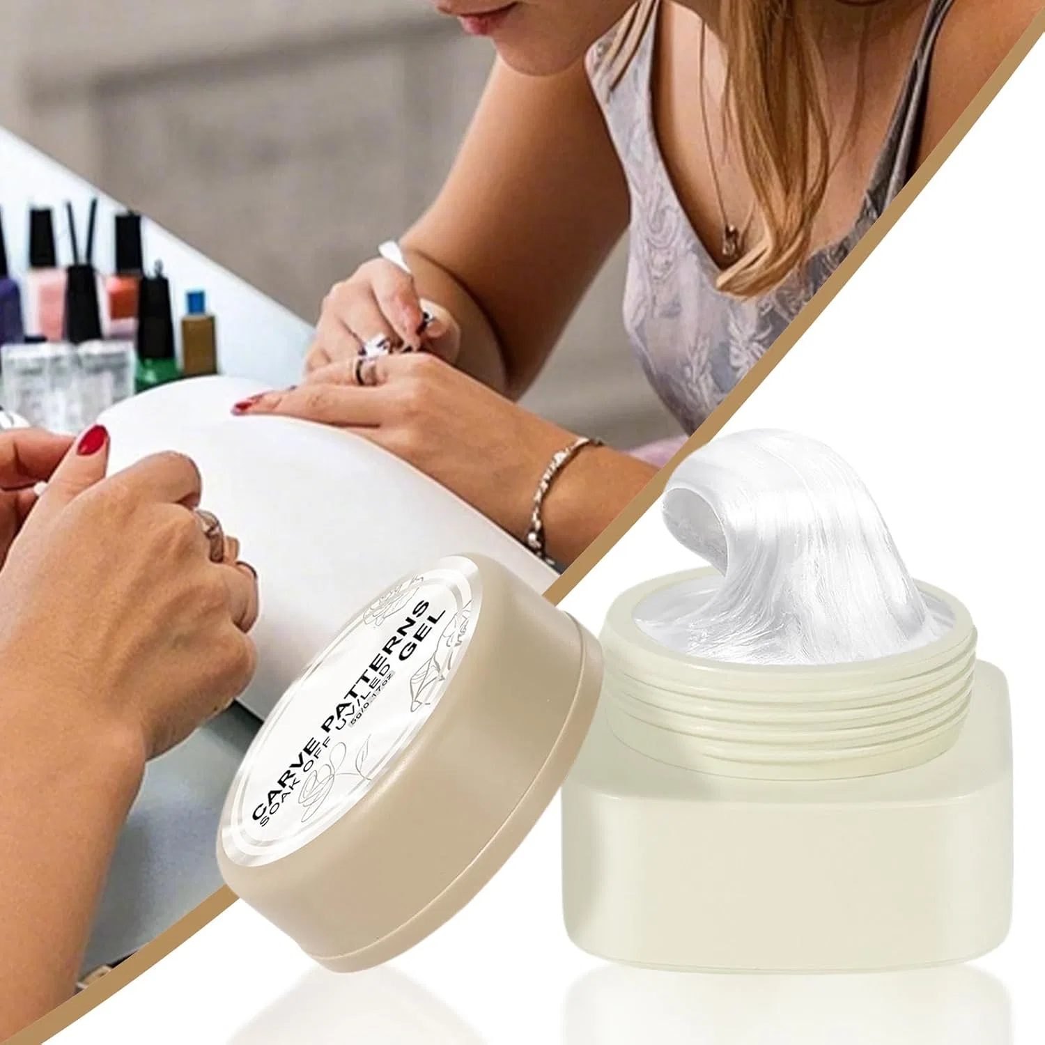 Белый гель-скульптор для ногтей Perle White Builder Gel Generisch — фото 3
