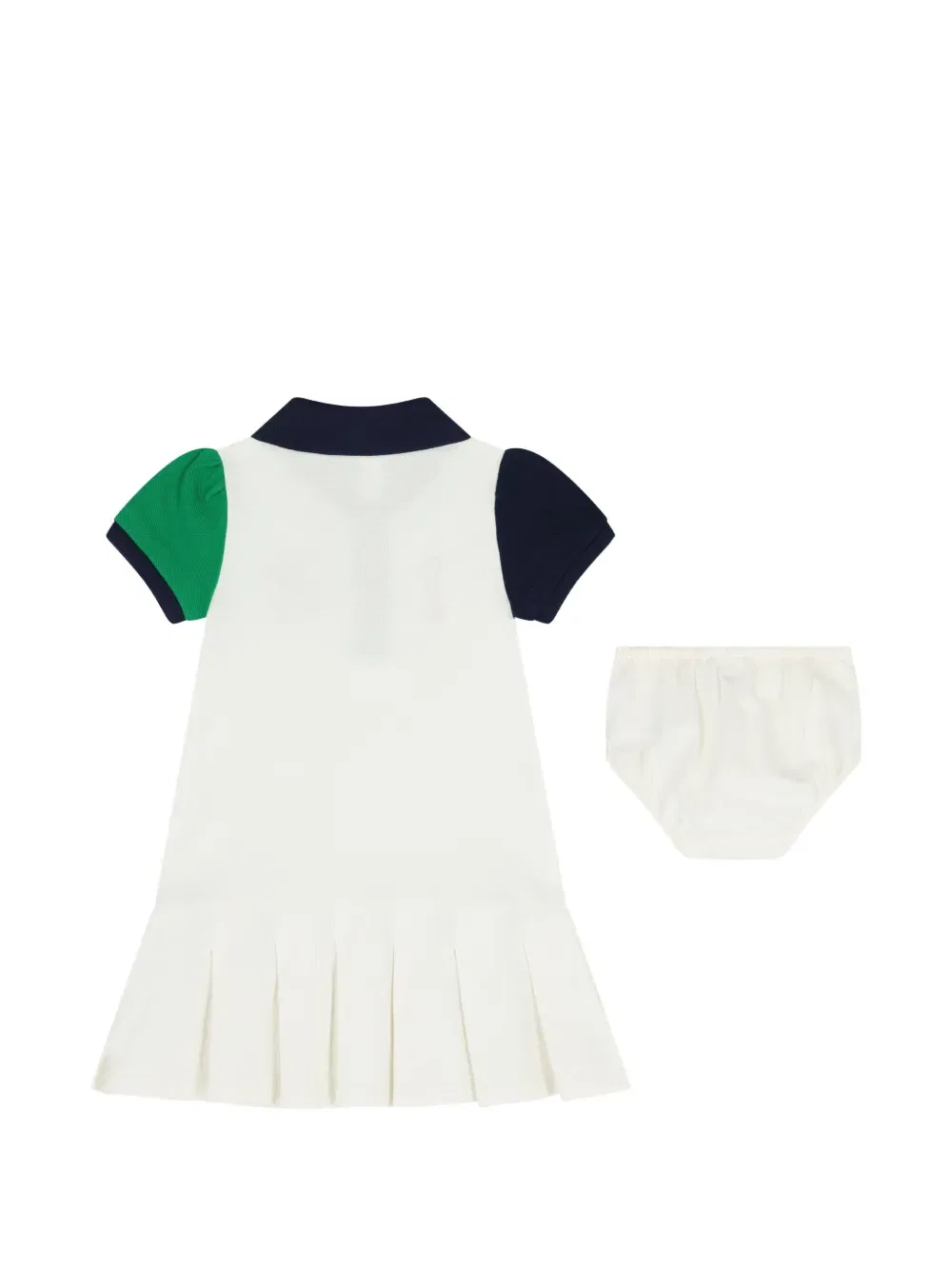 Комплект из двух плиссированных платьев Polo Ralph Lauren Kids, белый — фото 2