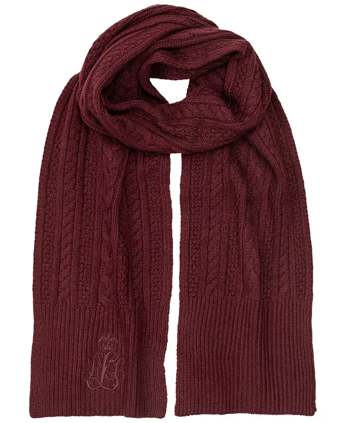 

Шарф Cable с прямой вышивкой и камнями Lauren Ralph Lauren, фиолетовый