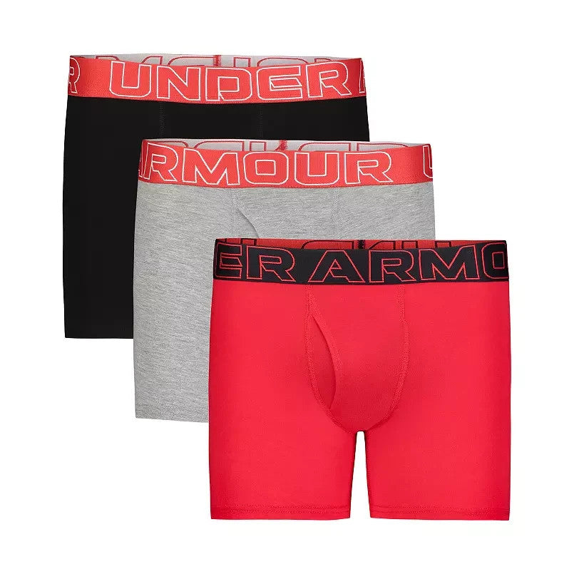 Детские боксеры Under Armour, разноцветные, эластичные, комплект из 3 штук BUU150 — фото 3