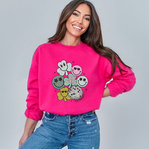 

SWSmiley lucky smiley disco - женский графический свитшот Simply Sage Market, Raspberry, Зеленый, SWSmiley lucky smiley disco - женский графический свитшот Simply Sage Market, Raspberry