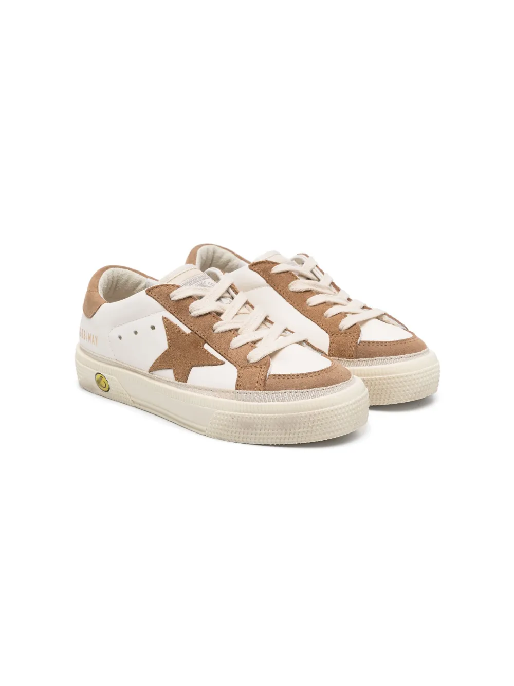 

Кеды May Star с эффектом потертости Golden Goose Kids, нейтральный