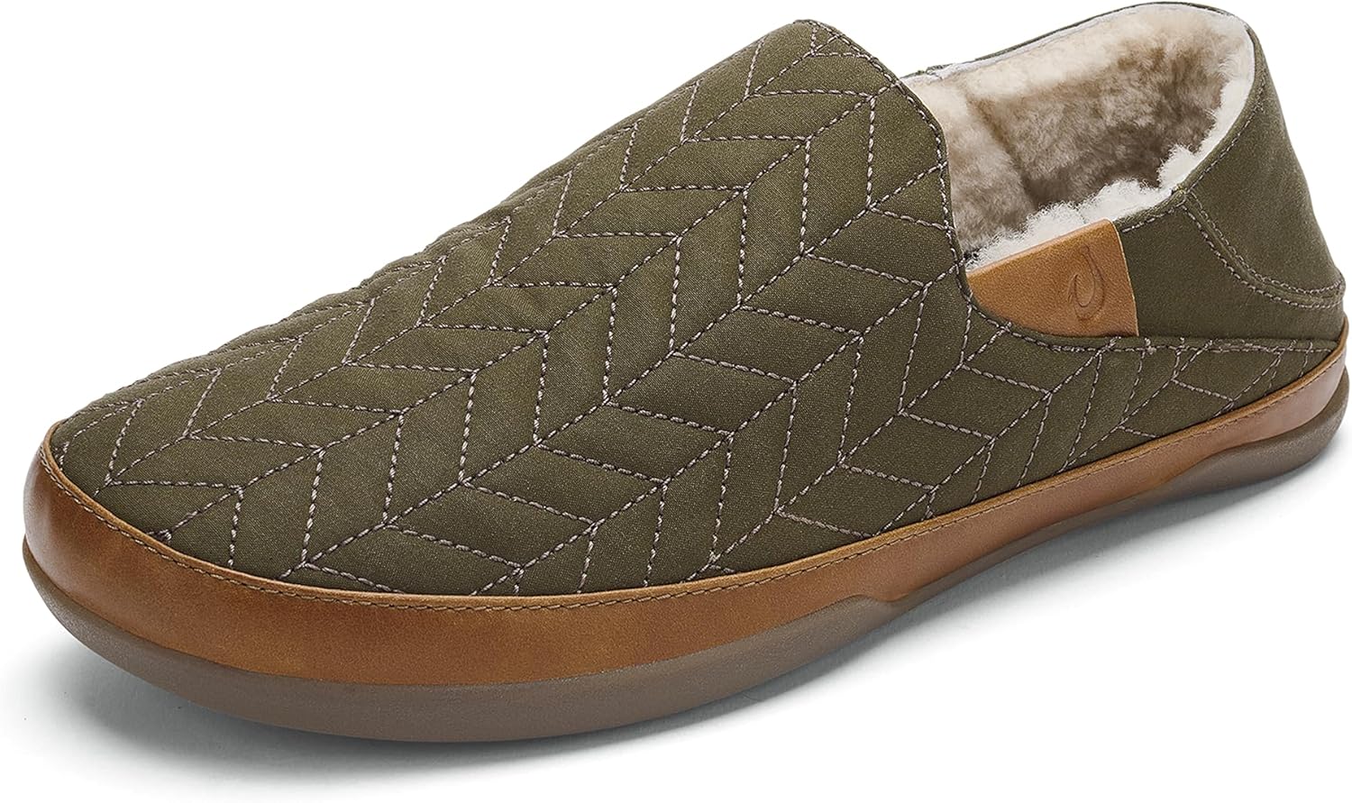 

Мужские тапочки OLUKAI Hanohano, водоотталкивающий вощеный холст, резиновая подошва для внутреннего и наружного использования, прочные и удобные, без застежек, Husk