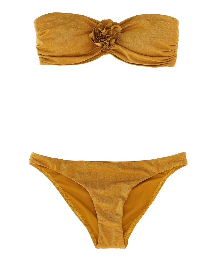 

Бикини-Бандо с цветочным принтом "Счастливый" Zimmermann, бежевый