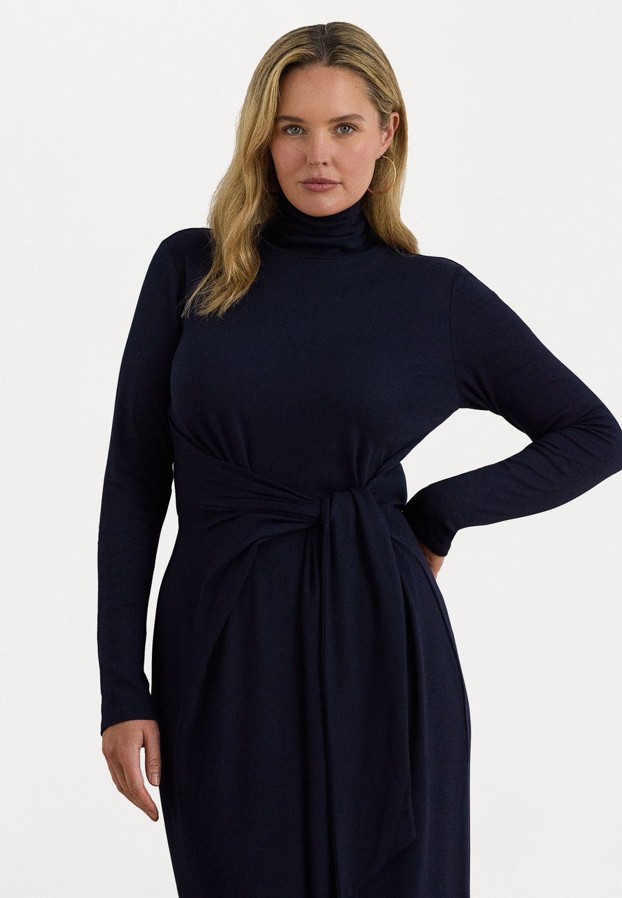 

Платье Lauren Ralph Lauren Woman TIE-FRONT TURTLENECK DRESS, Lighthouse Navy/Dark Blue