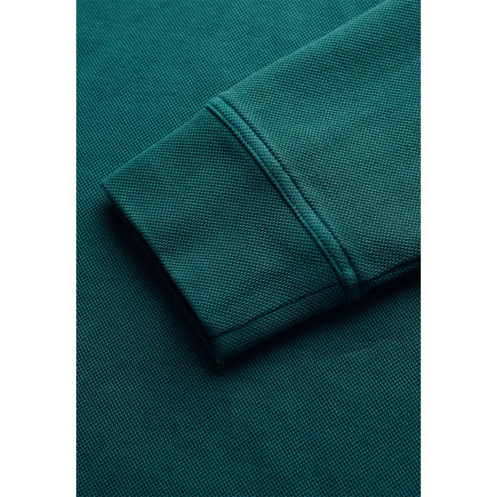 Толстовка Superdry Cotton Classic Pique Henley, зеленый — фото 2