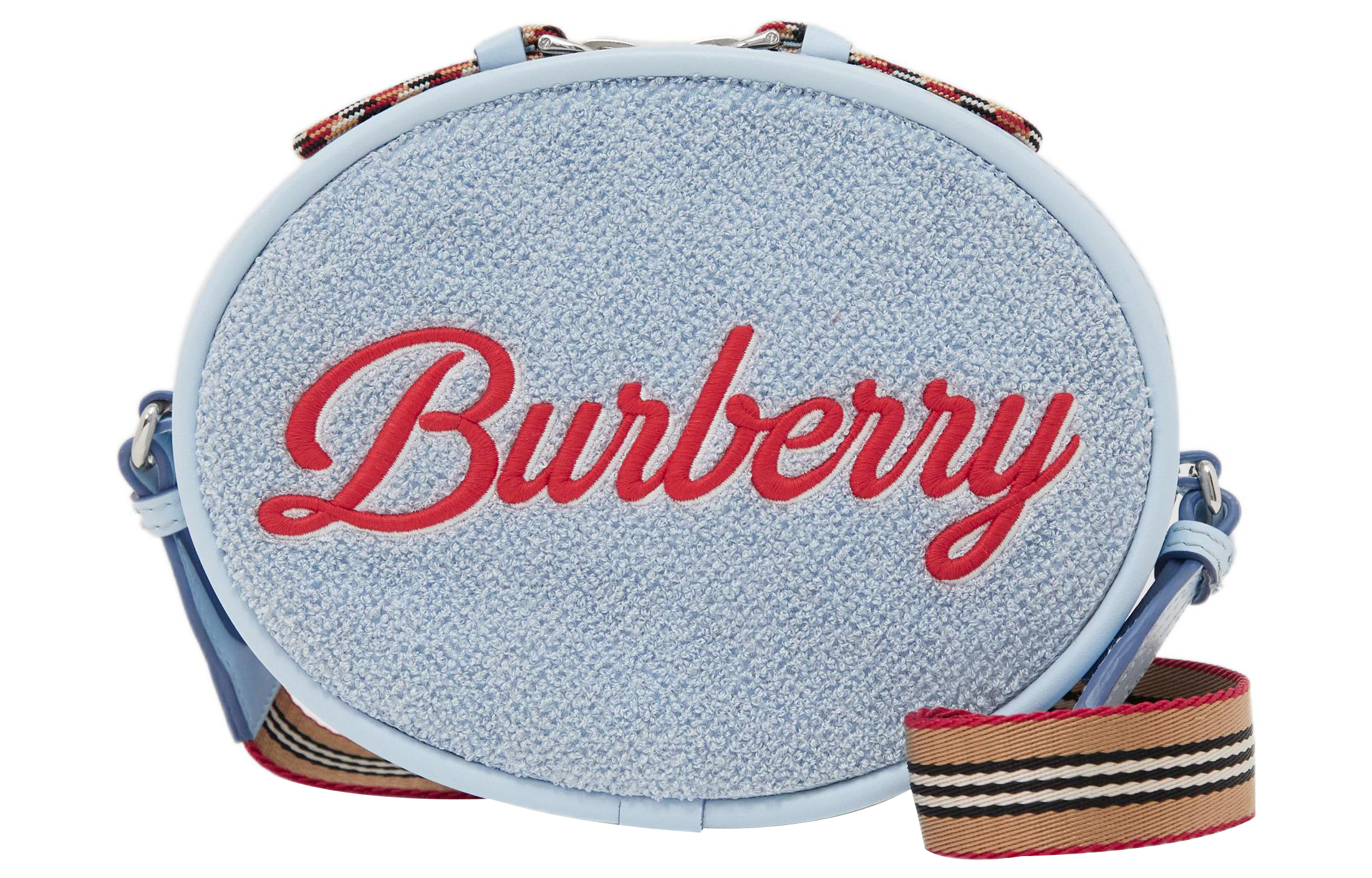 

Burberry Мягкая сумка через плечо из махровой ткани детская голубая