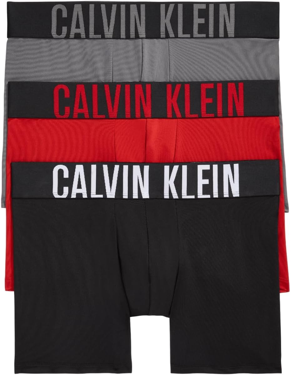 

Комплект из 3 трусов-боксеров Calvin Klein Men Intense Power, Black, Grey Sky, Pompeian Red
