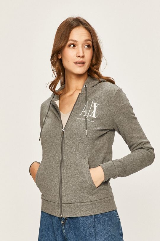 

Хлопковая толстовка Armani Exchange, серый