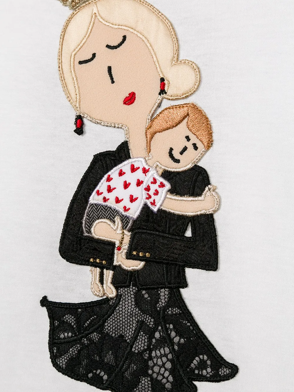 Футболка с нашивками Dolce & Gabbana Kids, белый — фото 3