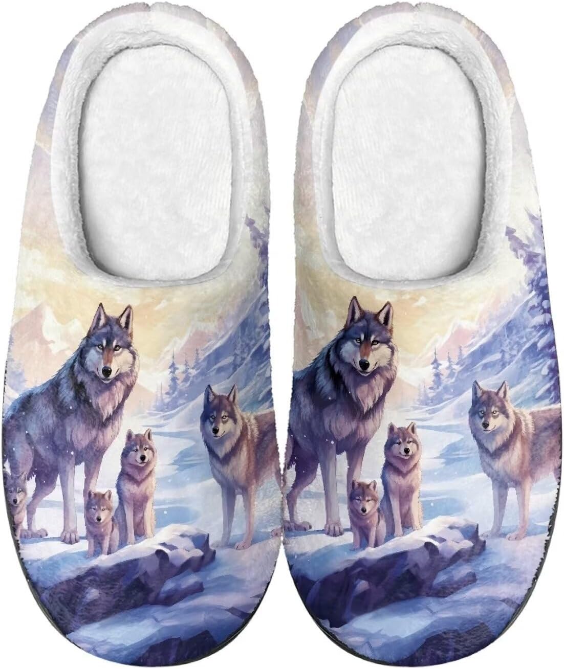 

Женские тапочки DISNIMO для дома и улицы, мягкие и удобные домашние обувь для спальни, 0 Family Wolf