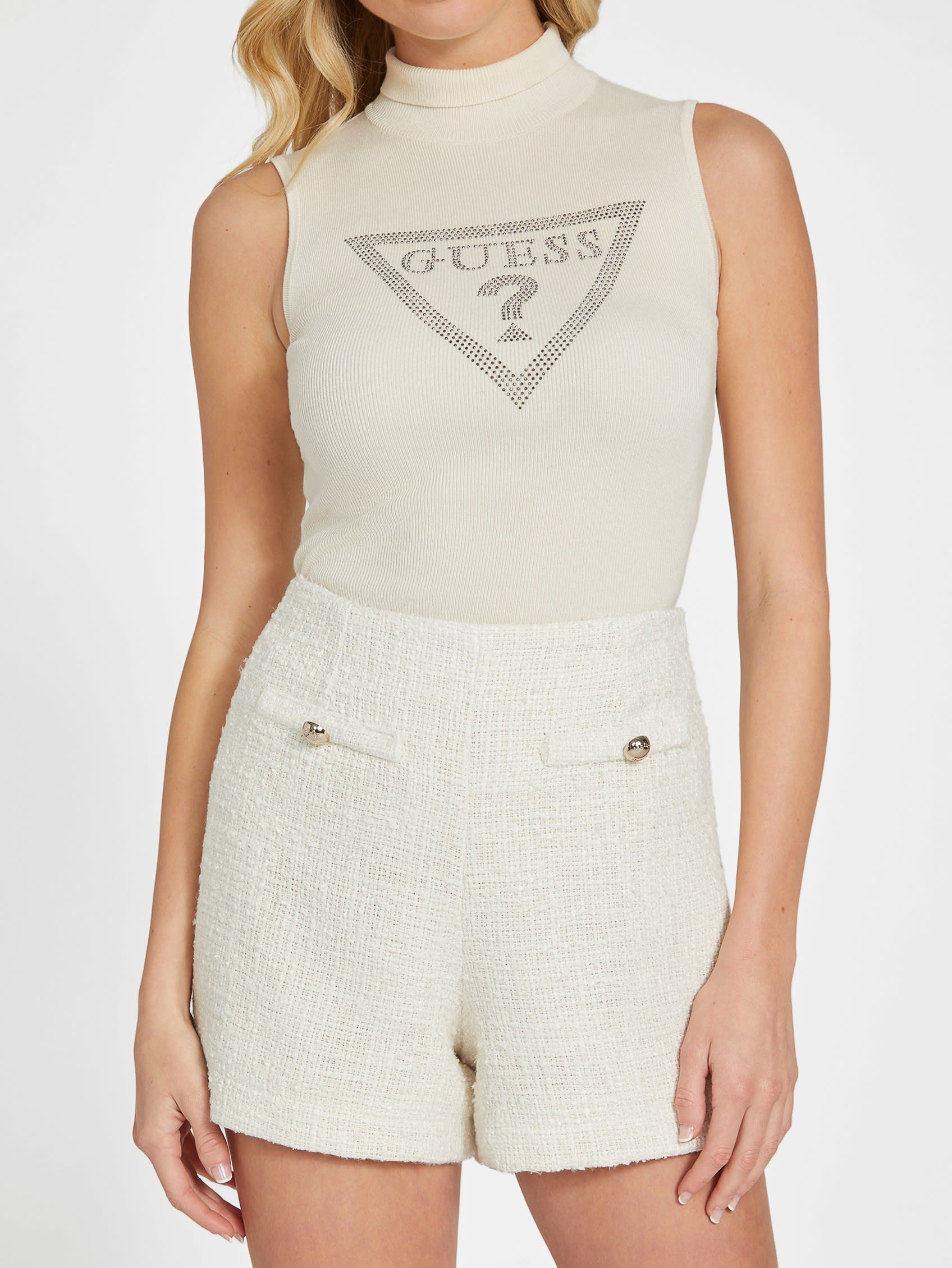 

Шорты из твида «Dianne Boucle» Guess Factory, цвет dove white