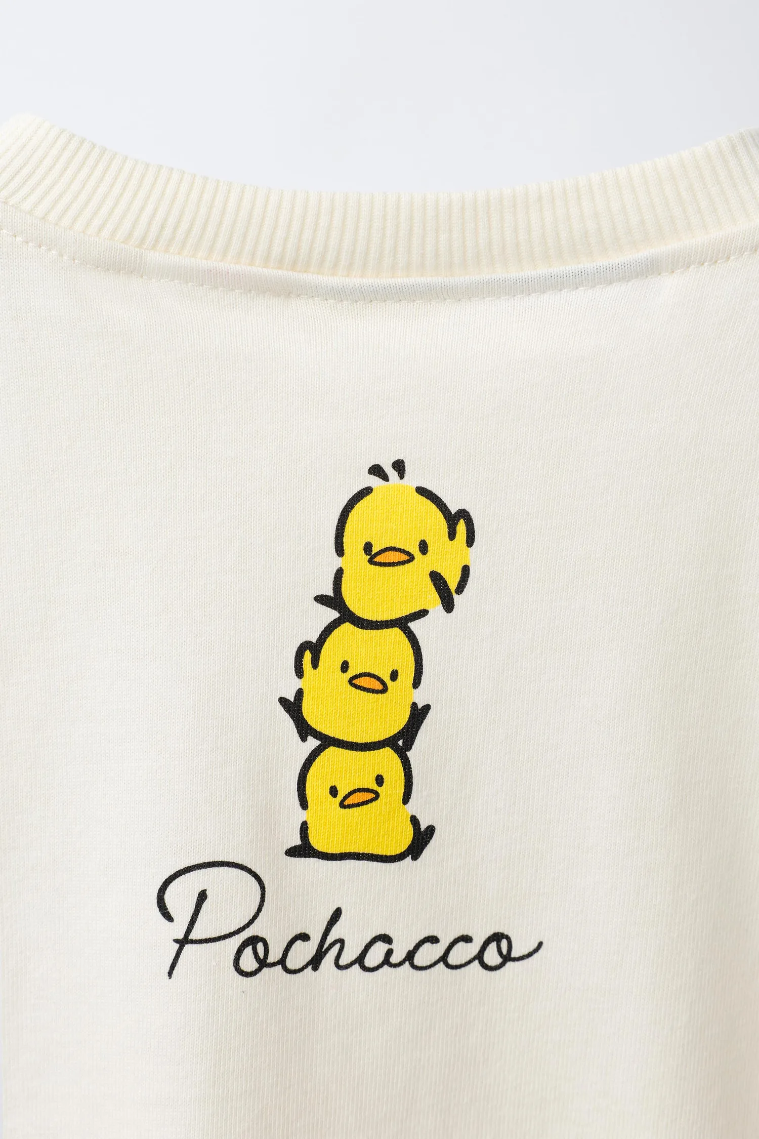 Футболка с карманом pochacco sanrio Zara, белый — фото 4