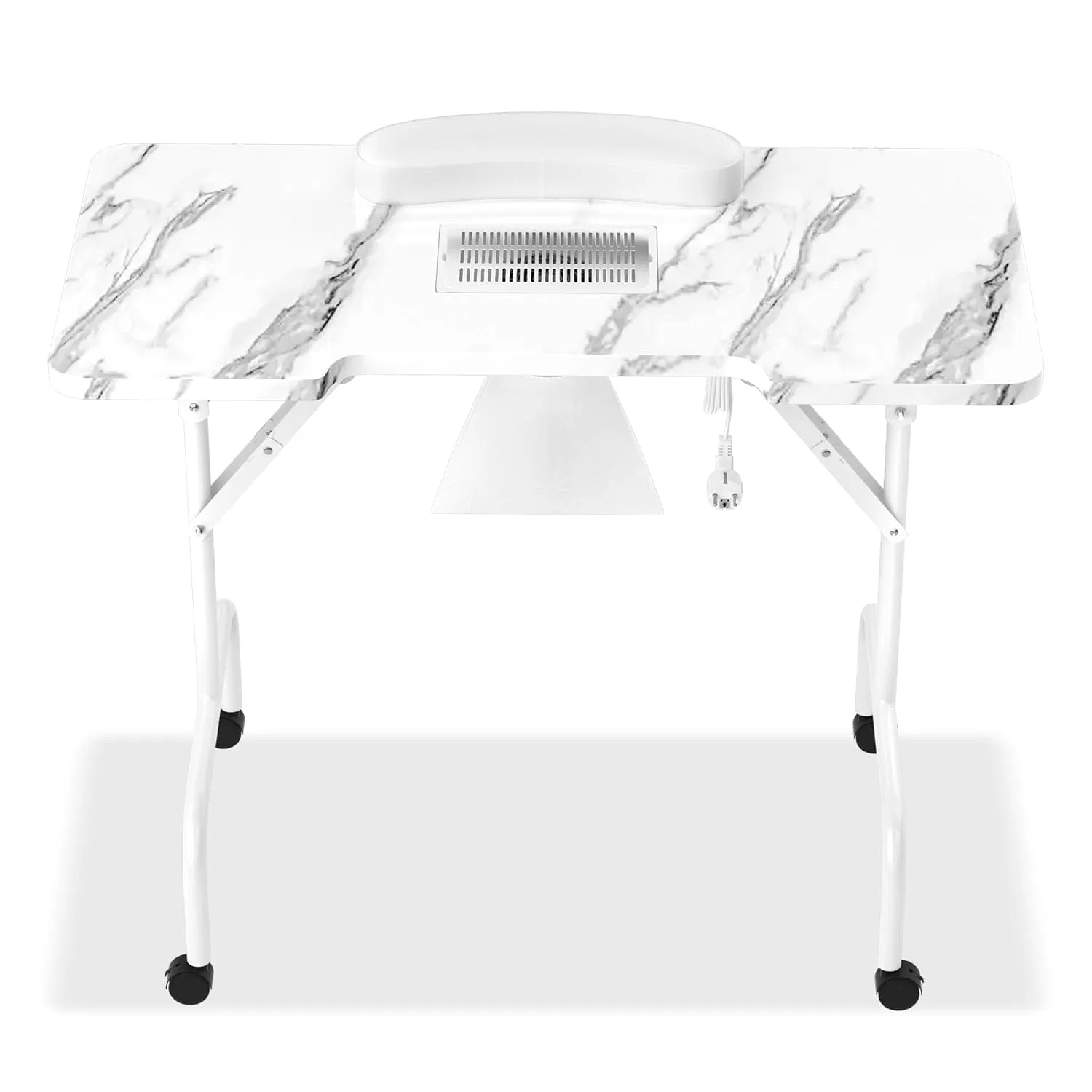 Складной маникюрный стол NAIZY с вытяжкой (94 x 48 x 72 см, белый) ‎Naizy, White