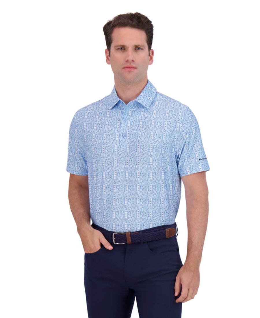 

Мужская поло-рубашка для гольфа с акварельным геометрическим рисунком, спортивный крой Ben Sherman, Light blue, Синий, Мужская поло-рубашка для гольфа с акварельным геометрическим рисунком, спортивный крой Ben Sherman, Light blue