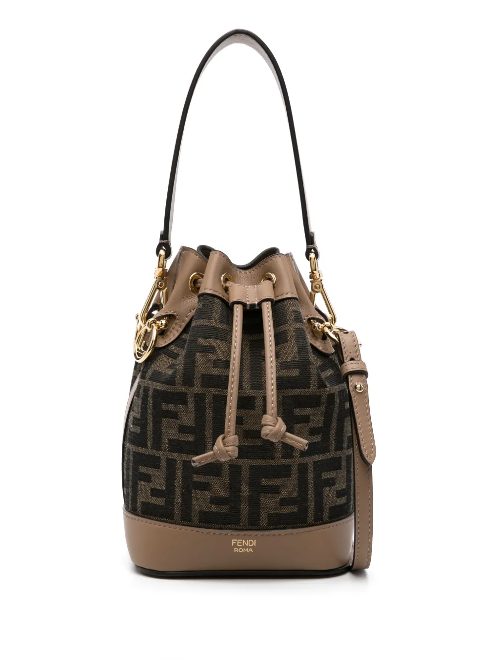 

Маленькая сумка-ведро Mon Tresor FENDI, коричневый
