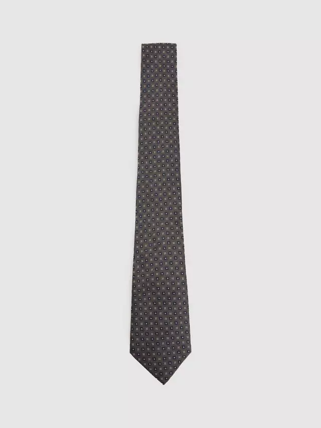 

Галстук Reiss Pelosa Silk Blend Geometric, цвет charcoal