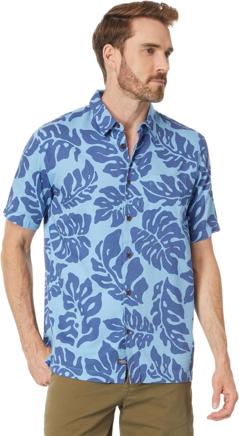 

Рубашка Quiksilver Waterman Waterfall Rain Button-Up Shirt, цвет Dusk Blue Waterfall Rain