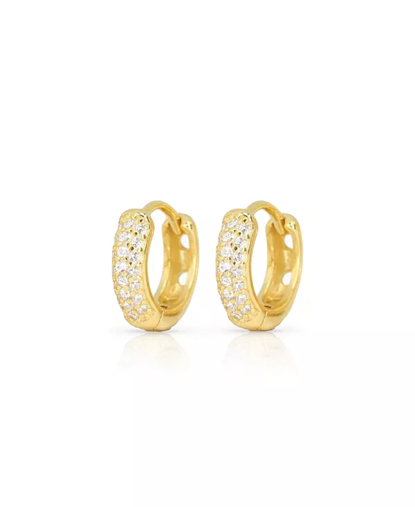 

Серьги-Кольца Chrissy Pave Huggie Hoop Ben Oni, gold