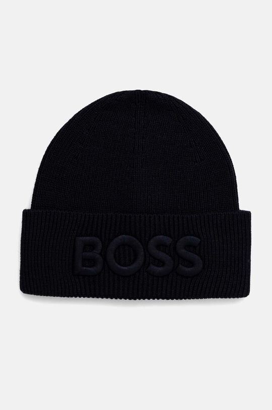 

Шерстяная шапка Boss Orange, темно-синий