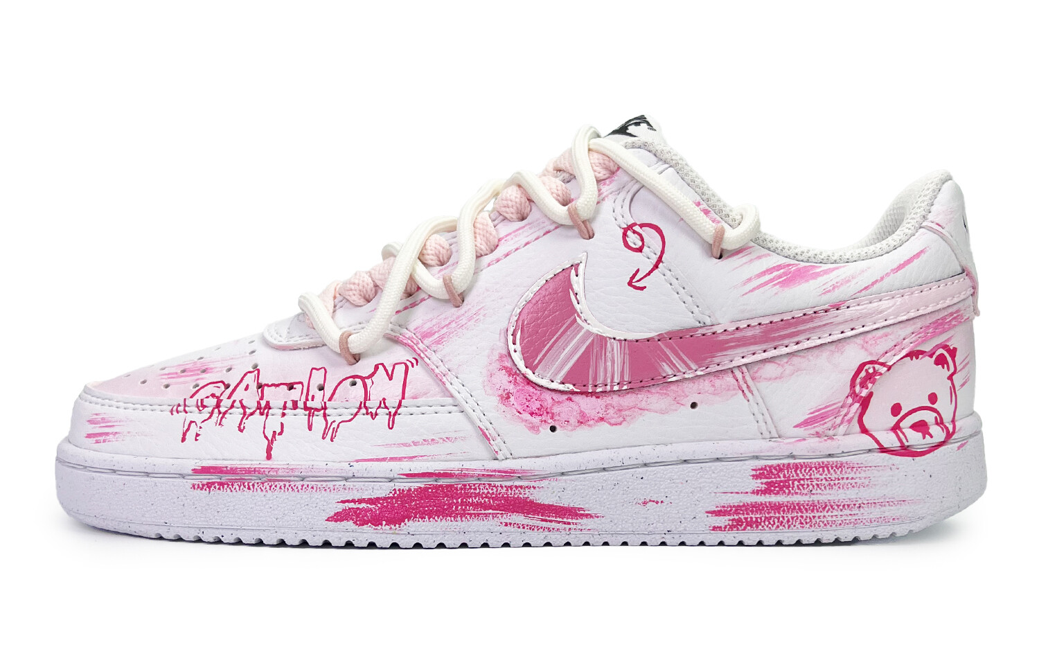 

Кроссовки Nike Court Vision 1 Skateboarding Shoes Women's Low-top Pink/white, белый