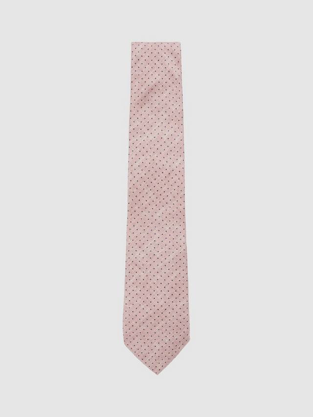 

Шелковый галстук aurelio с булавками в горошек Reiss, цвет Soft Pink