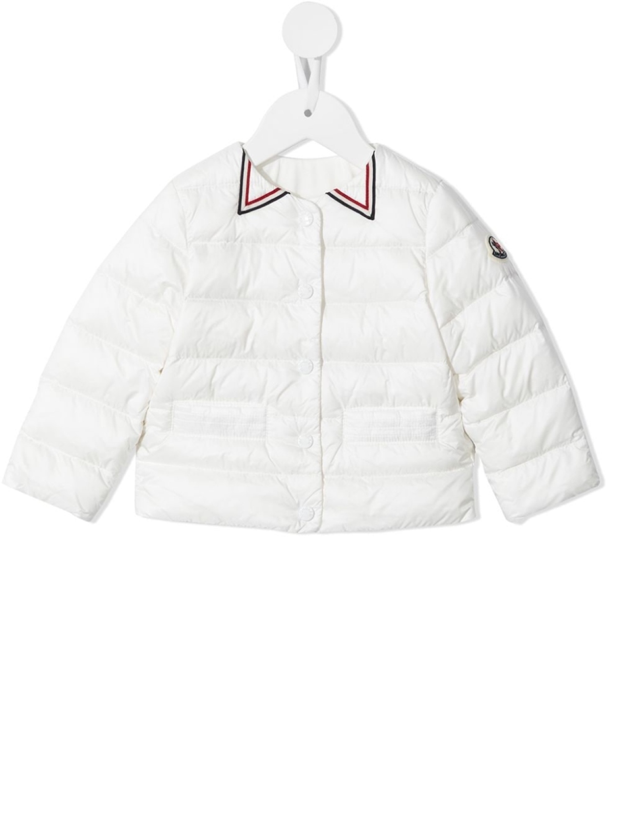 

Moncler Enfant пуховик с логотипом, белый