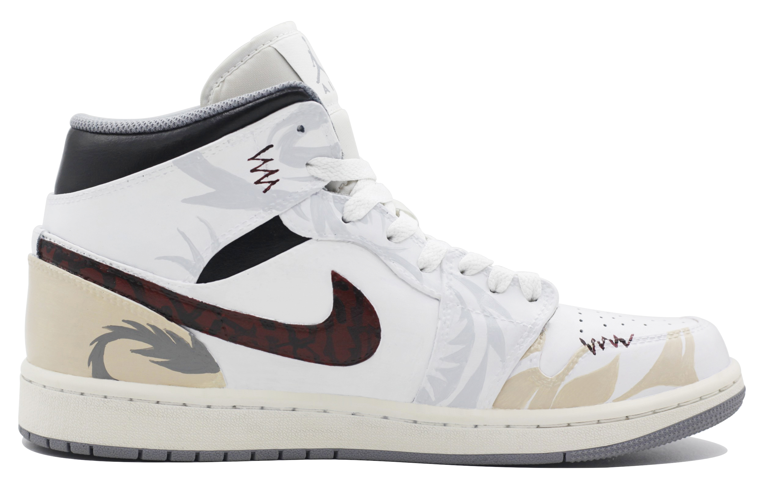 

Кроссовки Air Jordan 1 Vintage Basketball Shoes Men Mid-top Brown/White, цвет Chestnut