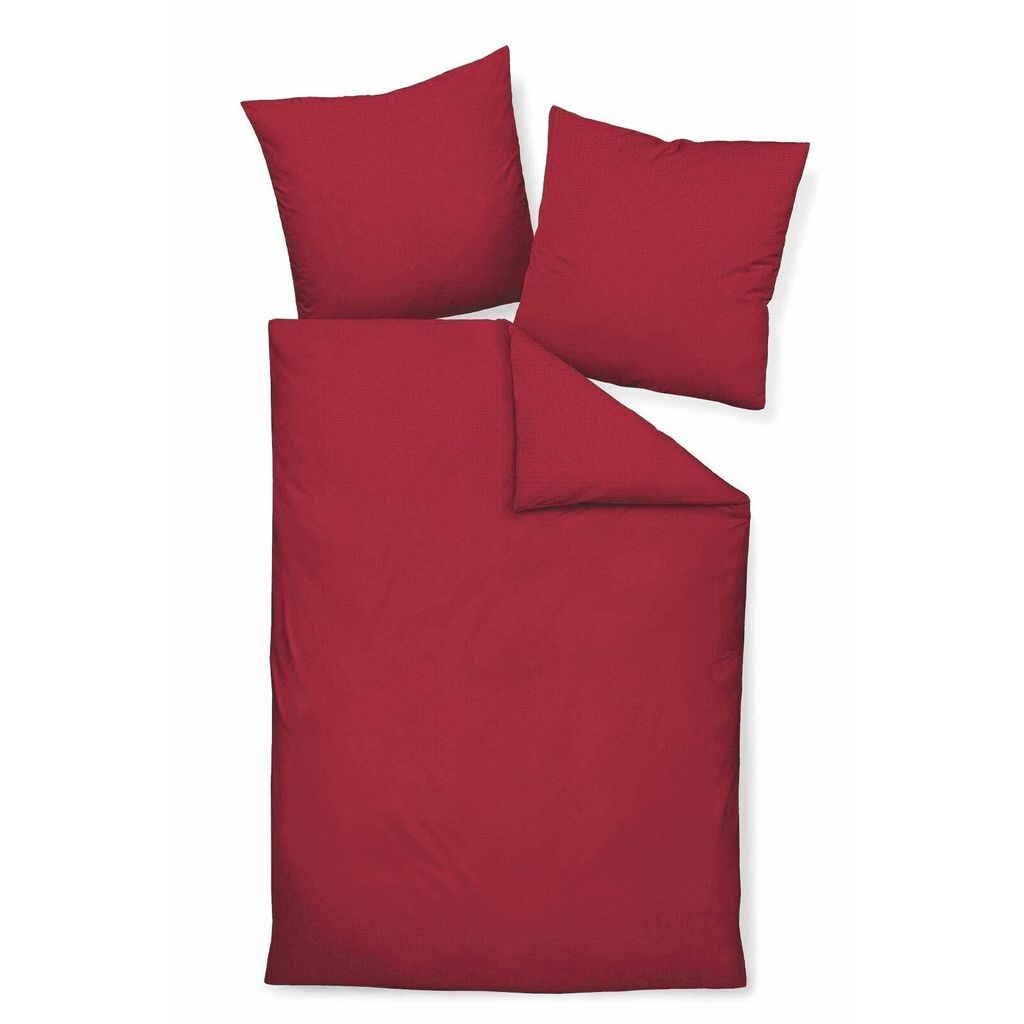 

Чехол на подушку Janine Mako Soft из хлопчатобумажной ткани, 19 однотонных цветов, 80x80 бордового цвета Original Janine