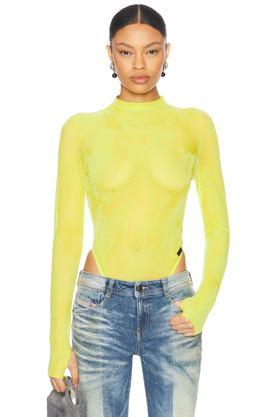 

Боди с длинными рукавами из коллаборации с SAVAGE FENTY by RIHANNA Diesel, желтый