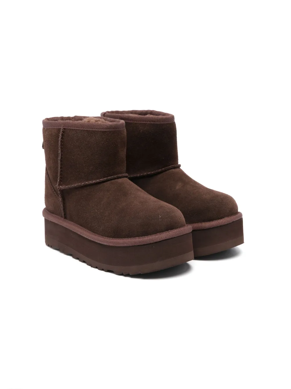 Угги Classic Mini II с нашивкой-логотипом UGG Kids, коричневый